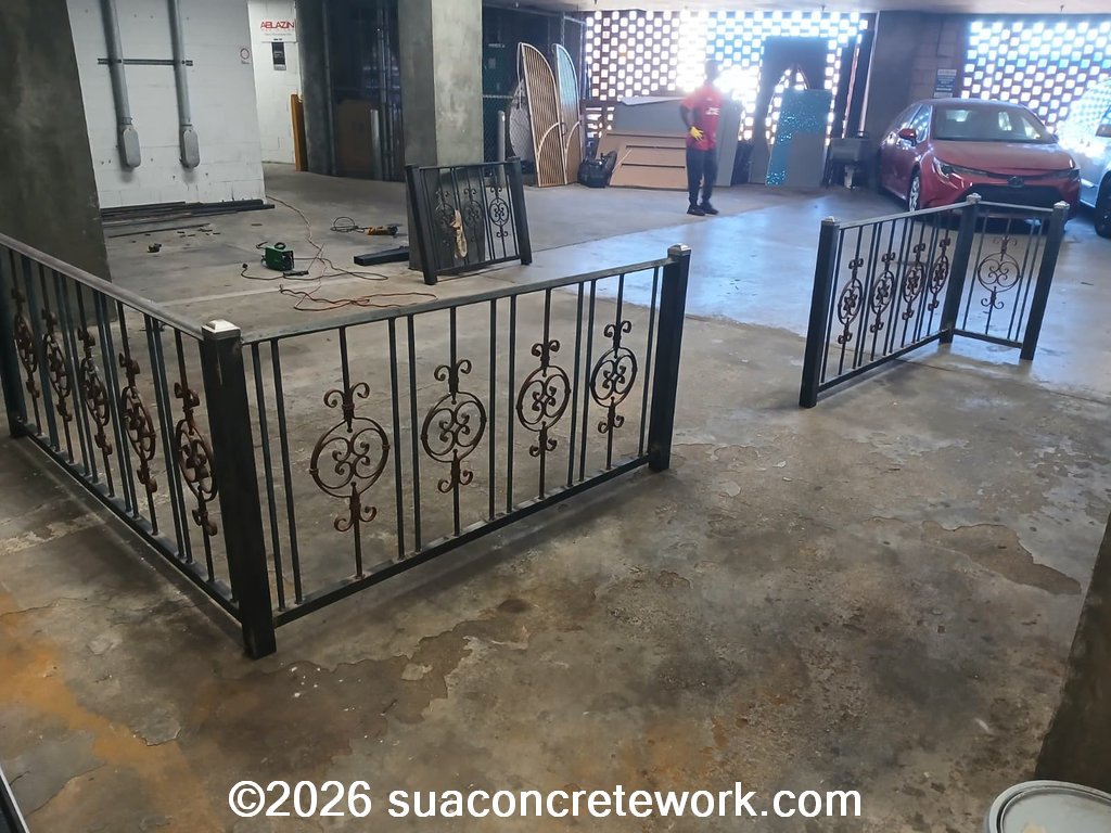 Ornamental metal railing welding and fabrication project
